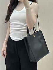 Chanel Small Shopping Bag Calfskin gold 28.5x23.5x9.5cm - 3