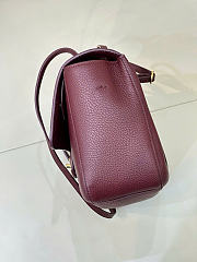 Chanel Maxi Flap bag Calfskin Gold-Tone Burgundy 32x19.5x10cm - 4