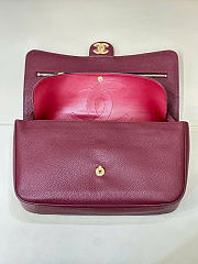 Chanel Maxi Flap bag Calfskin Gold-Tone Burgundy 32x19.5x10cm - 2