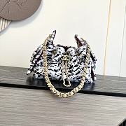 Chanel 25 Mini Handbag Pony Hair White Black 22x20x12.5cm - 1