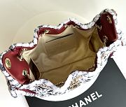 Chanel 25 Mini Handbag Pony Hair White Black 22x20x12.5cm - 5