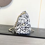 Chanel 25 Mini Handbag Pony Hair White Black 22x20x12.5cm - 3