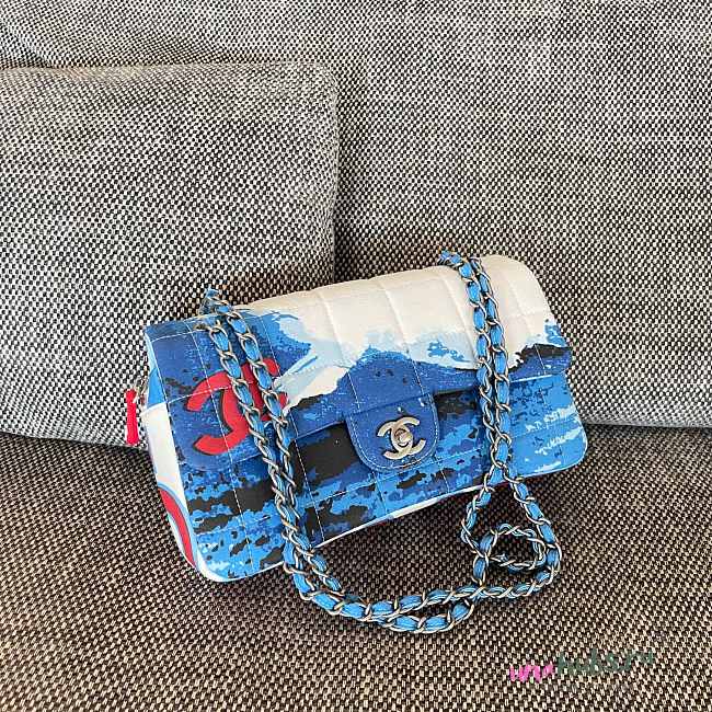 Chanel Canvas Square Quilted Surf Flap Multicolor 25x15cm - 1