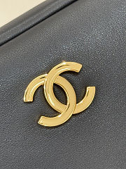 Chanel Large Bowling Bag Calfskin Gold Black 35.5x19x12.5cm - 2