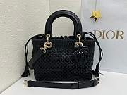 Dior Medium Lady Bag Black Woven Calfskin 24x21x12cm - 1