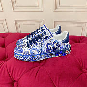 Dolce & Gabbana Majolica-print calfskin Portofino sneakers - 1
