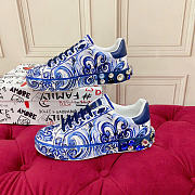 Dolce & Gabbana Majolica-print calfskin Portofino sneakers - 2