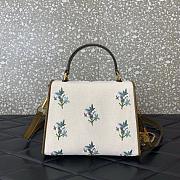 Valentino Floral-Embroidered Top-Handle Bag 22x17x9cm - 3
