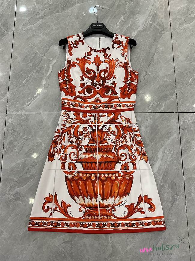 Dolce & Gabbana Majolica-print short dress - 1