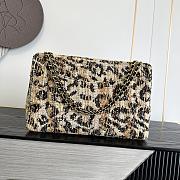 Chanel Large flap bag Tweed gold Brown black white 38.5x26x11cm - 4