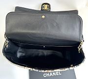 Chanel Large flap bag Tweed gold Brown black white 38.5x26x11cm - 2