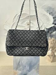 Chanel Denim Denimpression Flap Grey Black 39x26x11cm - 1