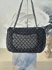 Chanel Denim Denimpression Flap Grey Black 39x26x11cm - 3