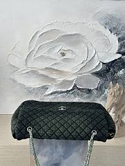 Chanel Denim Denimpression Flap Green Black 39x26x11cm - 4