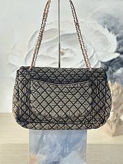 Chanel Denim Denimpression Flap Rose Black 39x26x11cm - 5