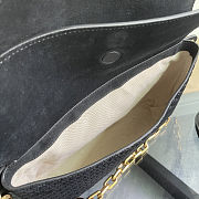 Gucci Large Chain Shoulder Bag in Black Suede 36x19.5x9.5cm - 2