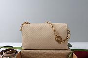 Gucci Large Chain Shoulder Bag in Beige Suede 36x19.5x9.5cm - 3