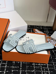 Hermes Oran sandal blue - 2