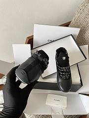Chanel Sneakers Lambskin & Mixed Fibers Black - 4