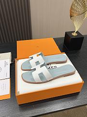 Chanel Oran Blue white Slides - 4