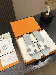 Chanel Oran Blue white Slides - 2