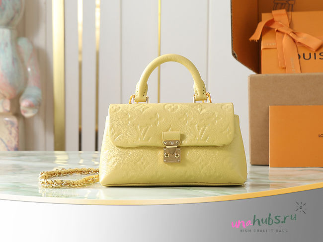 Louis Vuitton Nano Madeleine Handbag Yellow 21x12.5x6cm - 1