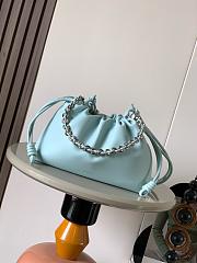 Loewe Flamenco Medium shoulder bag Light blue 30x10.5x20cm - 1