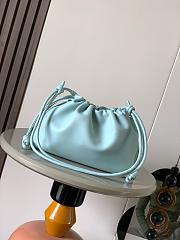 Loewe Flamenco Medium shoulder bag Light blue 30x10.5x20cm - 5
