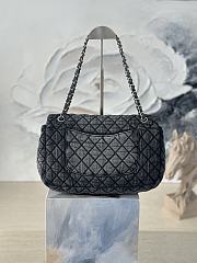 Chanel Denim Denimpression Flap Grey Black 33x20x10cm - 4