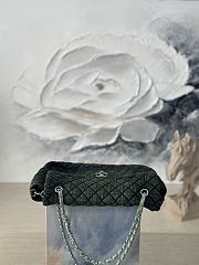 Chanel Denim Denimpression Flap Green Black 33x20x10cm - 5