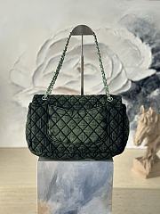 Chanel Denim Denimpression Flap Green Black 33x20x10cm - 4