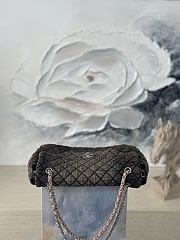 Chanel Denim Denimpression Flap Rose Black 33x20x10cm - 3
