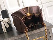 Chanel 25 Handbag Chocolate Brown Caviar Gold 30x26x14cm - 5