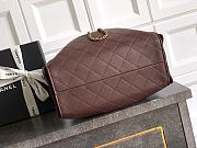 Chanel 25 Handbag Chocolate Brown Caviar Gold 30x26x14cm - 3