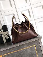 Chanel 25 Handbag Chocolate Brown Caviar Gold 30x26x14cm - 4