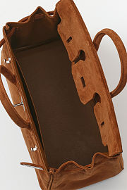 Hermes Birkin 25 Brown Suede Silver 25cm - 4