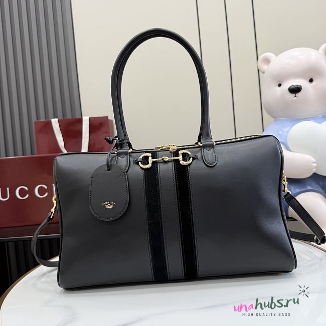 Gucci Borsetto large boston bag Black soft 38.5x12.5x13cm - Unahubs - 1
