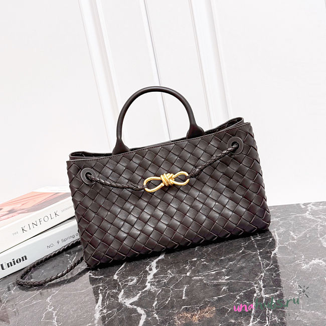 Bottega Veneta East-West Andiamo Dark Brown Bag - 29x18x10cm - 1