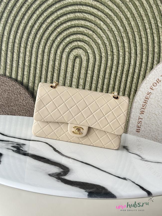 Chanel Vintage Classic Double Flap Bag in Beige 26cm - 1