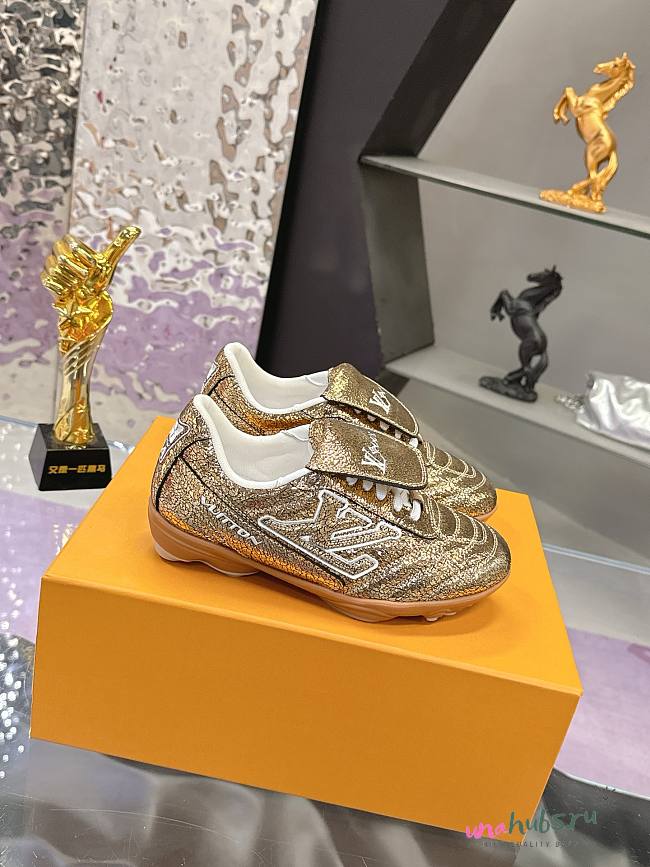 Louis Vuitton Footprint Soccer Gold Sneaker - 1
