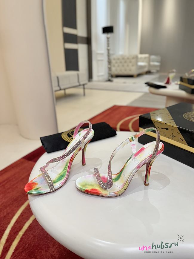 Christian Louboutin Rosa Z Strass Botanica 100mm Sandals - 1