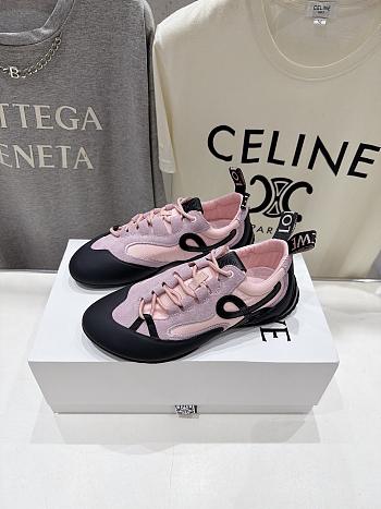 Loewe Grip sneakers nylon suede pink black