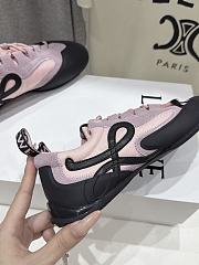 Loewe Grip sneakers nylon suede pink black - 4