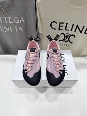 Loewe Grip sneakers nylon suede pink black - 3
