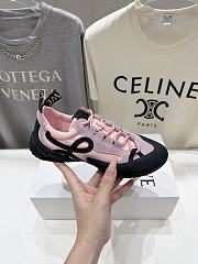 Loewe Grip sneakers nylon suede pink black - 2