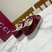 Gucci Velvet Burgundy sneaker - 3