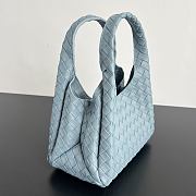 Bottega Veneta Small Campana Blue 28x16x15cm - 5