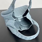Bottega Veneta Small Campana Blue 28x16x15cm - 4