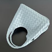 Bottega Veneta Small Campana Blue 28x16x15cm - 3