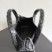 Bottega Veneta Small Campana Black 28x16x15cm - 3